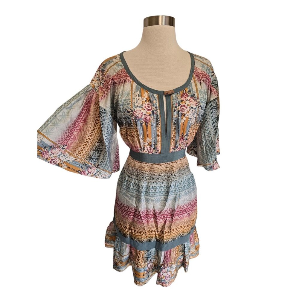 Plenty Tracy Reese Womens 100% Silk Party‎ Dress Size 6 Wide Sleeves